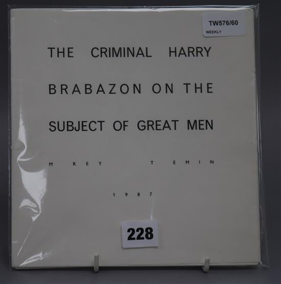 Tracey Emin (b. 1963), The Criminal Harry Brabazon on the Subject of Great Men,